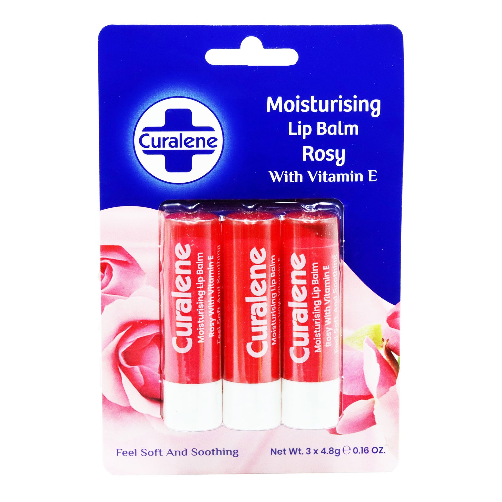 Curalene Lip Balm Rosy 3pk Curalene Lip Balm Rosy 3pk